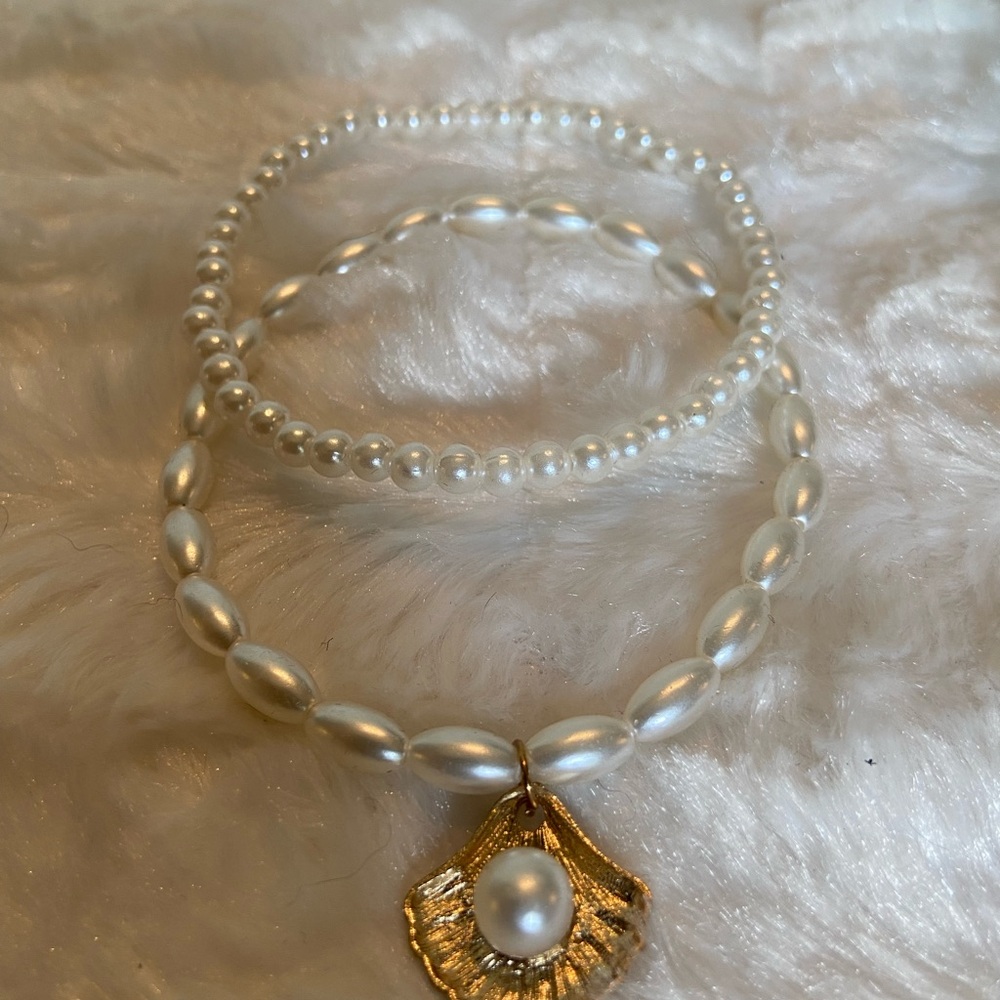 Elegant Pearl ankle Bracelet  Set